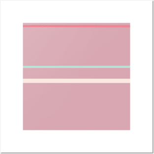 An amazing patchwork of Faded Pink, Powder Blue, Misty Rose and Light Coral stripes. Posters and Art